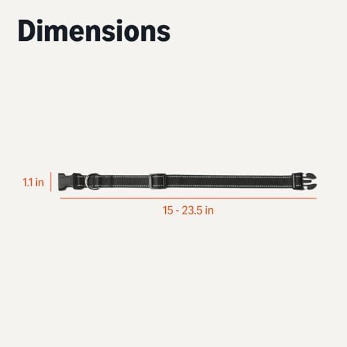 Amazon Basics Reflective Polyester Dog Collar, Adjustable Length 15"-23.5" - Image 5
