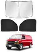 Canvcle Window Shades for 1996-2026 Chevrolet/Chevy Express & GMC Savana by Canvcle