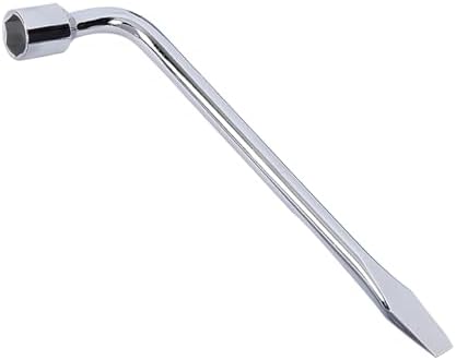 Car Spare Tire Wrench, 23mm L-Type Steel Hexagon Slotted End Socket Tire Repair by Norkmdi