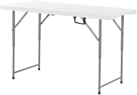 VEVOR Folding Table, Heavy Duty Portable Fold-in-Half Utility Table, Indoor - Image 6