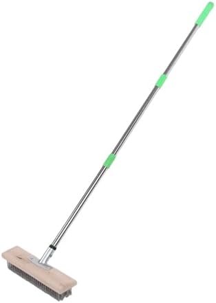 GOWENIC Floor Brush with Telescopic Handle, Stainless Steel Wire Scrubbing Brush - Image 5