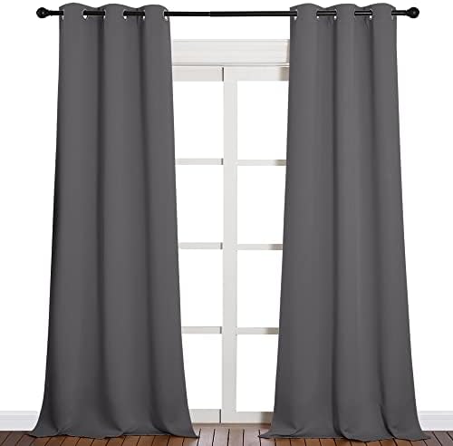 NICETOWN Grey Blackout Curtains - Image 2