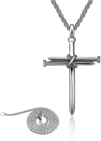 Nail Cross Pendant for Car Rearview Mirror, 3 Nails Metal Cross Car Rear View by Unknown