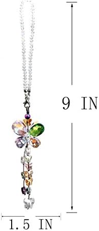 Colorful Crystal Car Charm Rear View Mirror Hanging Suncatcher Prism Decor - Image 2