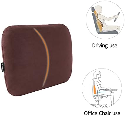 Latex Soft Lumbar Pillow for Recliner Chair Pad Lower Back Pain Relax Brown - Image 6
