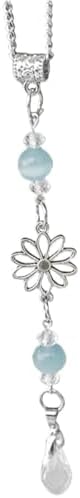 Flower Car Rear View Mirror Pendant, Bling Crystal Car Interior Decoration by Unknown