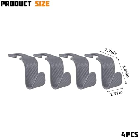 4PCS Car Seat Headrest Hook, Automotive Back Seat Storage Holder Hanger - Image 2