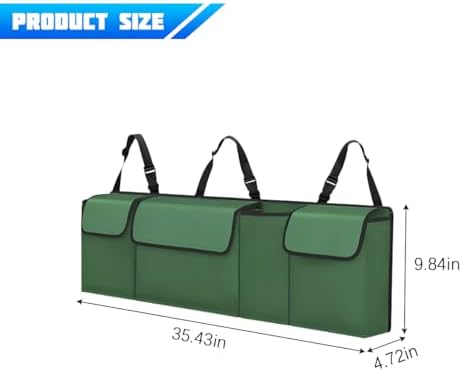 Car Trunk Organizer with Lid, Large Waterproof Vehicle Backseat Hanging Storage - Image 2