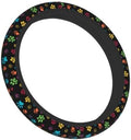 Dog Paw Print Steering Wheel Covers Universal 15 inch Non Slip Neoprene by KUOAICY