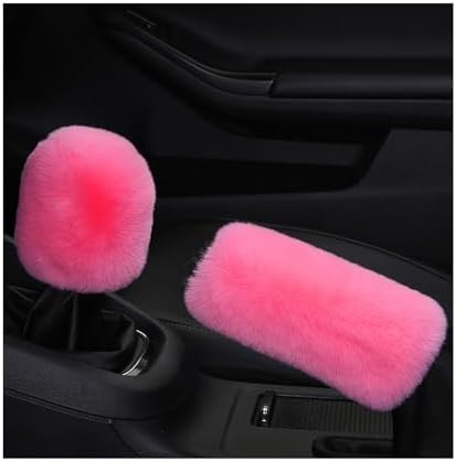 Ziciner 2PCS Plush Car Gear Shift Knob Cover & Handbrake Cover, Comfortable by Ziciner