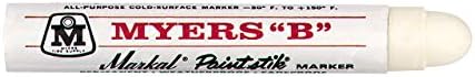 Myers B Paintstik Multi-Purpose Permanent Solid Paint Marker White 12-Pack - Image 6