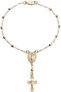 Gold Plated Beads Catholic Guadalupe Car Rearview Mirror Rosary by HELLOWIN