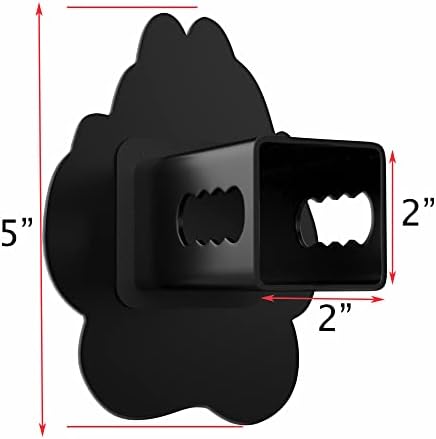 American Black Flag K9 Dog Paw Print Metal Trailer Hitch Cover - Image 2