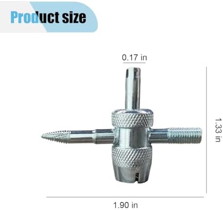 2PCS 4-Way Tire Valve Core Removal Tool 4-in-1 Universal Valve Wrench - Image 2