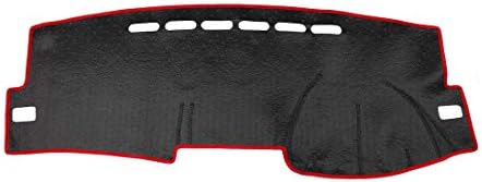 X AUTOHAUX Dashboard Cover for Toyota Corolla 2009-2013 Polyester Black Red - Image 3