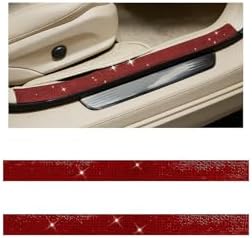 2PCS Bling Car Door Sill Protector, Shiny Crystal Rhinestone Door Edge Entry by Unknown