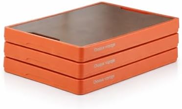 3 Pack Orangered 50L Collapsible Storage Crate - Image 3