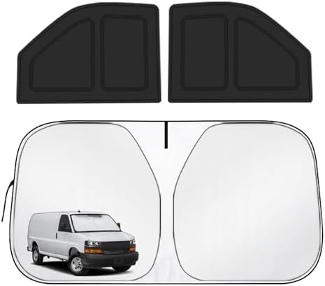 for Chevy Express 1996-2026 Front Windshield & Side Window Covers by Lonyaqui