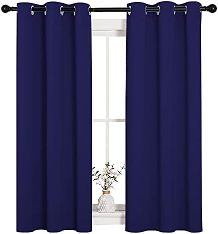 NICETOWN Blackout Curtain Panels, 1 Pair, 34 by 54-inch, Royal Blue - Image 4
