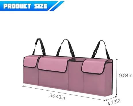 Car Trunk Organizer with Lid, Large Waterproof Vehicle Backseat Hanging Storage - Image 2