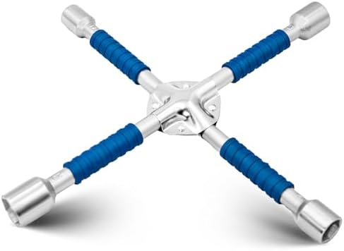 ETERNA Professional 14" Four Way Lug Wrench, Car Wheel Lug Nut Cross Wrench by ETERNA