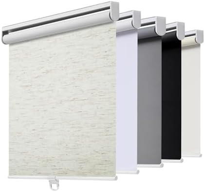 AOSKY Blackout Cordless Roller Shades, 31.5" W x 72" H, Linen Cream by AOSKY