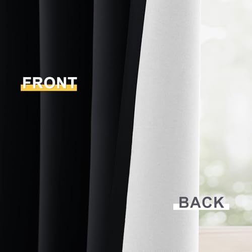 Yakamok Black 100% Blackout Curtains 84 Inches Long - Image 6