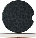 2PCS Absorbent Car Coasters for Cup Holders, 2.6" Leopard Print Ceramic Car Cup by Unknown