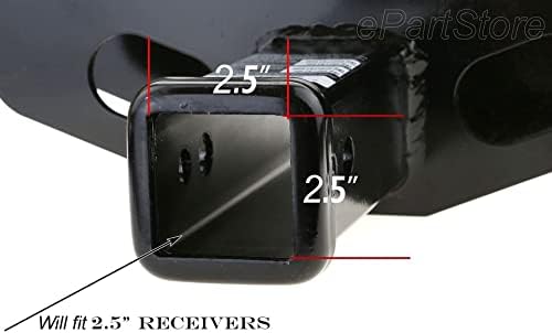 2.5" American Black Flag Metal Hitch Cover - Image 4