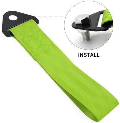 RASTP Racing Tow Strap for Front or Rear Bumper - Image 3