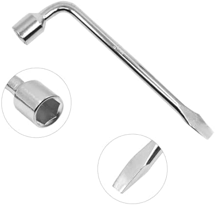 Car Spare Tire Lug Wrench for Jack 21mm/0.83" L Type Hexagon Slotted End Socket - Image 2
