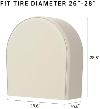 eletecpro RV Tire Covers, Fit 26-29 Inch Tire, Light Beige - Image 2
