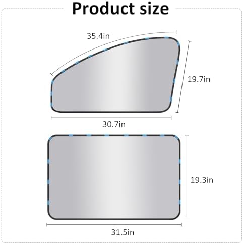 Silver Reflective Car Window Curtains - Image 5