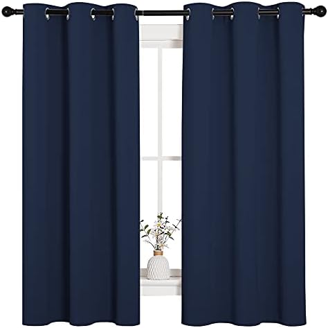 NICETOWN Navy Blackout Curtains - Image 2