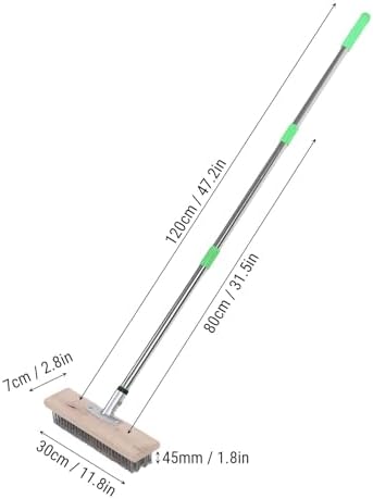 GOWENIC Floor Brush with Telescopic Handle, Stainless Steel Wire Scrubbing Brush - Image 7