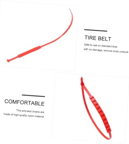 UKCOCO 15pcs Car Tire Anti-skid Tie Straps Emergency Snow Wheel Chains Orange - Image 3
