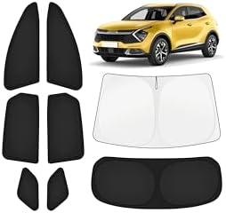 KUST Car Window Shades for Kia Sportage 2023-2025 2026 Windshield Sun Shade by KUST