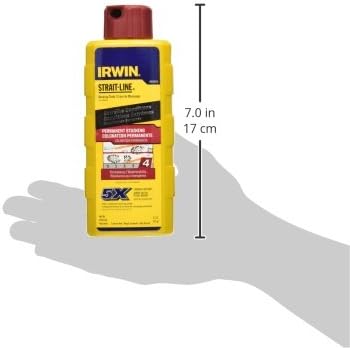IRWIN Tools STRAIT-LINE Permanent Staining Marking Chalk, Crimson Red, 6 oz - Image 3