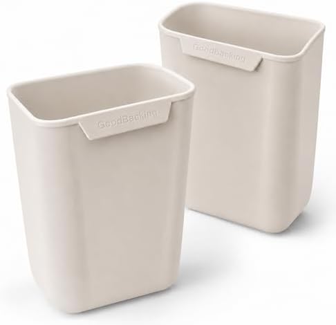 2-Pack White Silicone Car Trash Cans by ZYNYDEA