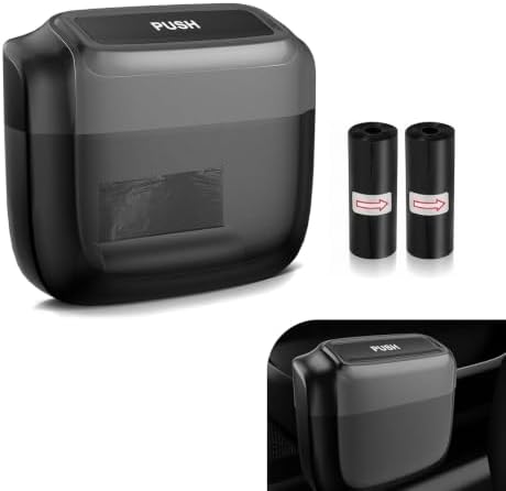 Car Trash Can with Lid, Waterproof Push to Open Garbage Bucket with 30 Trash by Unknown
