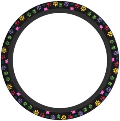 Dog Paw Print Steering Wheel Covers Universal 15 inch Non Slip Neoprene - Image 5
