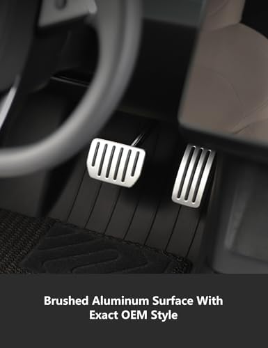 TPARTS Aluminum Pedal Covers for Tesla Model Y Juniper/Model 3 Highland - Image 3