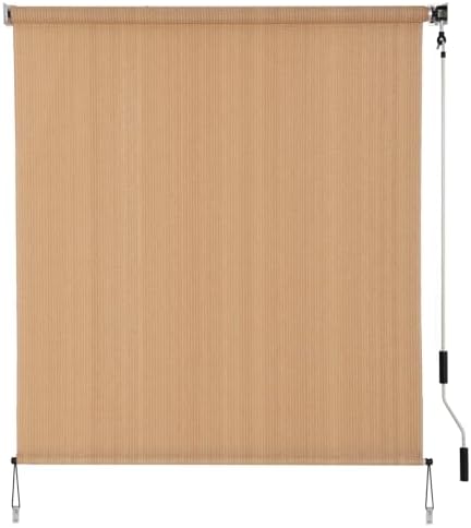 SMONTER Outdoor Sunshade Roller Shade 4'W x 6'H, Exterior Cordless Roll Up by SMONTER