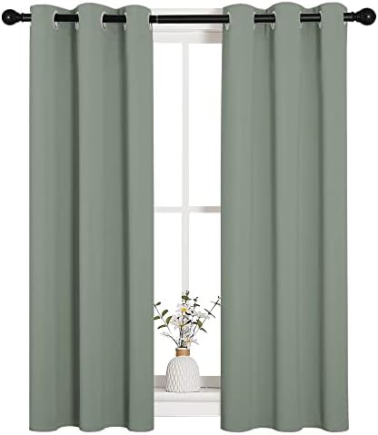 NICETOWN Bedroom Curtain Panels Blackout Draperies, Thermal Insulated Solid - Image 2