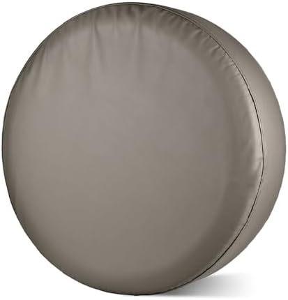 Gray Spare Tire Cover, Waterproof PVC Leather - Image 2