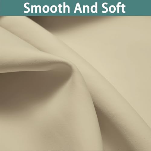 Yakamok Beige 100% Blackout Patio Door Curtain Panels W100 x L84, 1 Panel - Image 7