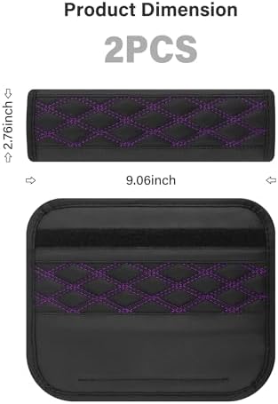 2PCS Car Seat Belt Cover Pads, Leather Seatbelt Covers Protect Shoulder and - Image 2