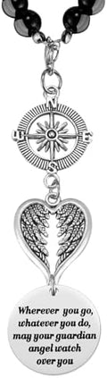 Guardian Angel Rearview Mirror Charm, Wherever You Go Whatever You Do May Your by OriginalNoveltyGifts