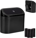 Ginsco Mini Car Trash Can with Lid, Small Car Garbage Can, Cute Leakproof ABS by Ginsco