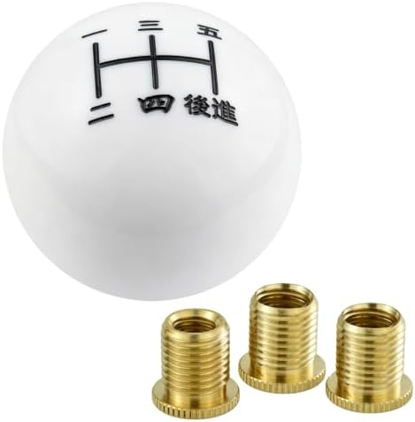 Abfer 5 Speed Shift Knob Upper Left Gear Shift Knobs White Ball - Image 5